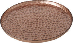 Dienblad roségoud - rond - diameter 21,5 cm