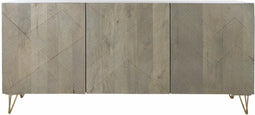 Dientafel DKD Home Decor Metaal Mangohout (160 x 45 x 75 cm)