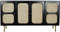Dientafel DKD Home Decor Zwart Natuurlijk Rotan Mangohout (150 x 40 x 78 cm)