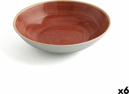 Diep bord Ariane Terra Keramisch Rood (Ø 21 cm) (6 Stuks)