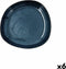 Diep bord Bidasoa Ikonic Keramisch Blauw (20,5 x 19,5 x 3,3 cm) (Pack 6x)
