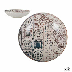 Diep bord La Mediterránea Grecia Porselein (12 Stuks)