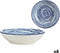 Diep bord Strepen Porselein Blauw Wit 6 Stuks (20 x 4,7 x 20 cm)