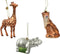 Dieren glas l9b3.2h13.6 cm bruin a3