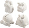 Dierenspaarpot, h: 7-10 cm, 4 stuks, wit