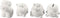 Dierenspaarpot, h: 7-10 cm, 4 stuks, wit