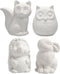 Dierenspaarpot, h: 7-10 cm, 4 stuks, wit