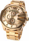 Diesel Mega Chief DZ4360 Herenhorloge 51 mm - Goudkleurig