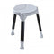 Dietz Tayo SilverLine – antibacterial round shower stool with height adjustment