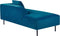 LE CRAU - Chaise longue - Blauw - Rechtszijdig - Fluweel