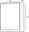 Differnz Spiegelkast - Kast met Spiegel - Badmeubel met 1 Deur - Badkamerkastje - Wit - 45x15x35cm