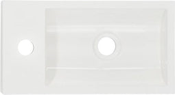 Differnz Wastafel 40x11x22cm 1 kraangat 1 wasbak Polybeton Wit