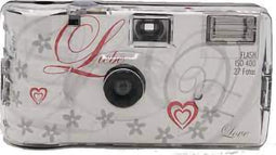 Difox Single Use camera Flash 400 - 27 opnamen "LOVE" rood wegwerpcamera