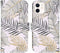 iMoshion Hoesje Geschikt voor iPhone 12 Mini Hoesje Met Pasjeshouder - iMoshion Design Softcase Bookcase - Wit / Zwart / Goud / Glamour Botanic
