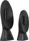 MUST Living Statue Nosy, set of 2,30x17x7 cm / 40x18x8 cm, black