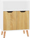 vidaXL - Dressoir - 60x30x72 - cm - bewerkt - hout - wit - en - sonoma - eikenkleurig