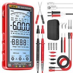 Digitale Multimeter Tester Auto-Ranging TRMS 6000 Counts Voltmeter Slimme Oplaadbare Meter Meet AC/D