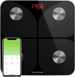 Digitale weegschaal - Badkamerweegschaal - Body Composition Analyzer Monitor - Hoge precisie meten voor BMI, visceraal vet, spier, lichaamsleeftijd enz. - Smart APP voor fitnesstracking