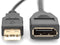 Digitus AK-330101-002-S HDMI-kabel DisplayPort / HDMI / USB Aansluitkabel DisplayPort-bus, HDMI-A-stekker, USB-A stekke