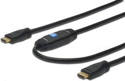 Digitus AK-330118-100-S HDMI-kabel HDMI Aansluitkabel HDMI-A-stekker, HDMI-A-stekker 10.00 m Zwart 4K UHD, Audio Return
