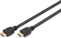 Digitus AK-330124-050-S HDMI-kabel HDMI Aansluitkabel HDMI-A-stekker, HDMI-A-stekker 5.00 m Zwart 8K UHD, Vergulde stee