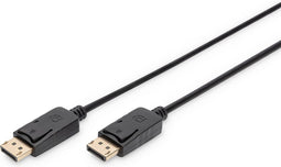 Digitus AK-340103-030-S DisplayPort-kabel DisplayPort Aansluitkabel DisplayPort-stekker, DisplayPort-stekker 3.00 m Zwa