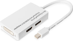Digitus AK-340509-002-W DisplayPort / HDMI / DVI Adapter [1x Mini-DisplayPort stekker - 1x DisplayPort bus, HDMI-bus, D