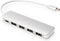 Digitus DA-70242-1 USB 3.2 Gen 1-hub 4 + 1 poorten Met snellaadpoort, Met USB-C stekker, Met aluminium behuizing Zilver