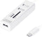 Digitus DA-70243 USB 2.0-hub 3 poorten Met USB-C stekker, Met aluminium behuizing, Met OTG-functie, Met ingebouwde SD-k