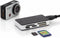 Digitus DA-70330-1 USB-kaartlezer smartphone/tablet USB 3.0, USB-A, Micro-USB 2.0 Zwart/wit