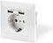 Digitus DA-70613 Stopcontact (onderbouw) Met USB Wit