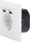 Digitus DA-70613 Stopcontact (onderbouw) Met USB Wit