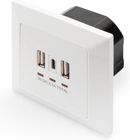 Digitus DA-70618 USB-laadbus Met USB Wit