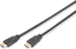 Digitus DB-330123-010-S HDMI-kabel HDMI Aansluitkabel HDMI-A-stekker, HDMI-A-stekker 1.00 m Zwart 4K UHD, Audio Return