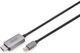 Digitus DB-340109-010-S video kabel adapter 1 meter Mini DisplayPort HDMI Zwart