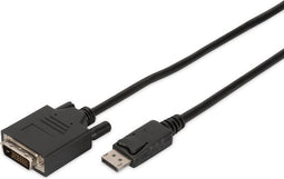 Digitus DB-340301-020-S DisplayPort-kabel DisplayPort / DVI Adapterkabel DisplayPort-stekker, DVI-D 24+1-polige stekker