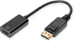 Digitus DB-340415-002-S video kabel adapter 0,2 m DisplayPort HDMI Zwart