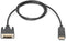 DIGITUS DisplayPort-adapterkabel - DP - DVI (24+1) - Full-HD 1080p/60Hz - Displayport 1.1a - 1m - met vergrendeling - geschikt voor monitoren, grafische kaarten - zwart