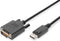 DIGITUS DisplayPort-adapterkabel - DP - DVI (24+1) - Full-HD 1080p/60Hz - Displayport 1.1a - 1m - met vergrendeling - geschikt voor monitoren, grafische kaarten - zwart