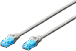 Digitus DK-1511-250 RJ45 Netwerkkabel, patchkabel CAT 5e U/UTP 25.00 m Grijs Verdraaide paren 1 stuk(s)