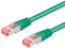 Digitus DK-1644-100/G RJ45 Netwerkkabel, patchkabel CAT 6 S/FTP 10.00 m Groen Halogeenvrij, Verdraaide paren, Snagless,