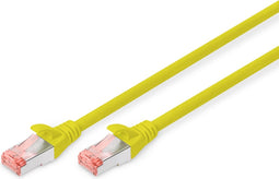 Digitus DK-1644-100/Y RJ45 Netwerkkabel, patchkabel CAT 6 S/FTP 10.00 m Geel Halogeenvrij, Verdraaide paren, Snagless,