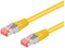 Digitus DK-1644-100/Y RJ45 Netwerkkabel, patchkabel CAT 6 S/FTP 10.00 m Geel Halogeenvrij, Verdraaide paren, Snagless,