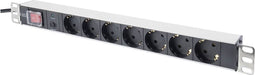 Digitus DN-19 PDU-7SO 19 inch Stekkerdoos voor patchkast Geaarde contactdoos Overspanningsbescherming