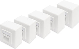Digitus DN-9006/B5-N Netwerkdoos Opbouw (op muur) CAT 6 2 poorten Zuiver wit 5 stuk(s)