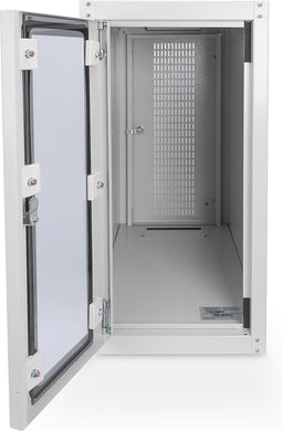 Digitus DN-CC 9001 mit Glastür PC-kast (b x h x d) 300 x 650 x 600 mm Grijs-wit (RAL 7035)