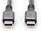 Digitus USB-C-kabel USB 4.0 USB-C stekker 1 m Zwart Afscherming gevlochten, Afgeschermd, Scheurbestendig, Rond DB-30044
