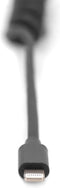 Digitus USB-kabel USB 2.0 Apple Lightning stekker, USB-C stekker 1.00 m Zwart Flexibel, Afgeschermd, Met USB AK-600434-