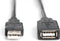Digitus USB-kabel USB 2.0 USB-A bus, USB-A stekker 15.00 m Zwart Met USB, Met verlengkabel DA-73101