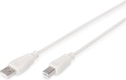 Digitus USB-kabel USB 2.0 USB-A stekker, USB-B stekker 1.80 m Beige